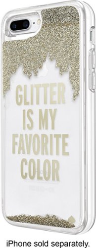  kate spade new york - Clear Liquid Glitter Case for Apple® iPhone® 7 Plus - Gold/Glitter is My Favorite Color