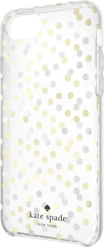  kate spade new york - Protective Hardshell Case for Apple® iPhone® 7 - Silver/Gold foil/Confetti dot clear
