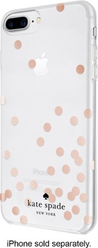  kate spade new york - Protective Hardshell Case for Apple® iPhone® 7 Plus - Clear/Confetti dot rose gold foil
