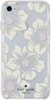 kate spade new york - Protective Hardshell Case for Apple® iPhone® SE (3rd Generation) and iPhone® 8/7/6/6s - Hollyhock Floral Clear/Cream with Stones-Front_Standard