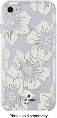 kate spade new york Protective Hardshell Case for Apple iPhone SE (3rd Generation) and iPhone 8/7/6/6s - Hollyhock Floral Clear/Cream with Stones WORLDWIDE DELIVERY