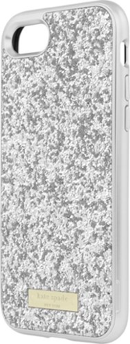  kate spade new york - Exposed Glitter Case with Metallic Bumper for Apple® iPhone® 7 - Silver/Exposed glitter silver