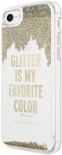  kate spade new york - Clear Liquid Glitter Case for Apple® iPhone® 7 - Gold/Glitter is My Favorite Color
