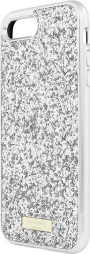  kate spade new york - Exposed Glitter Case with Metallic Bumper for Apple® iPhone® 7 Plus - Silver/Exposed glitter silver