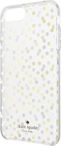  kate spade new york - Protective Hardshell Case for Apple® iPhone® 7 Plus - Silver/Gold foil/Confetti dot clear