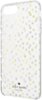 kate spade new york - Protective Hardshell Case for Apple® iPhone® 7 Plus - Silver/Gold foil/Confetti dot clear-Front_Standard