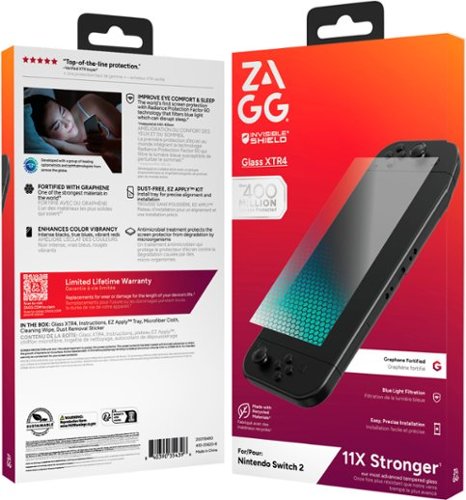 ZAGG InvisibleShield Glass XTR4 Screen Protector for Nintendo Switch 2 - Clear WORLDWIDE DELIVERY