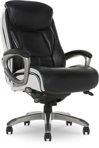 Serta - Lautner Executive Office Chair with Smart Layers Technology - Black with White Mesh Accents