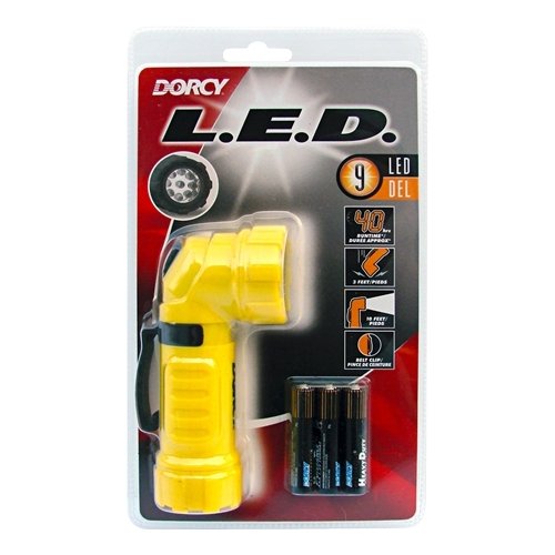 Dorcy 9 LED Angle Head Flashlight - Yellow SHOP ONLINE