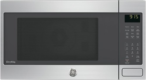 GE - 1.5 Cu. Ft. Mid-Size Microwave - Stainless steel