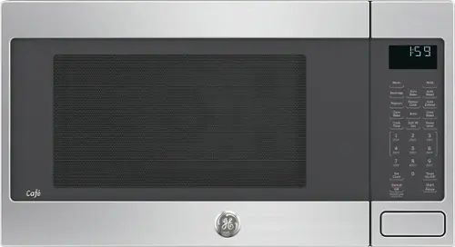 Front. Café - 1.5 Cu. Ft. Mid-Size Microwave - Stainless steel.