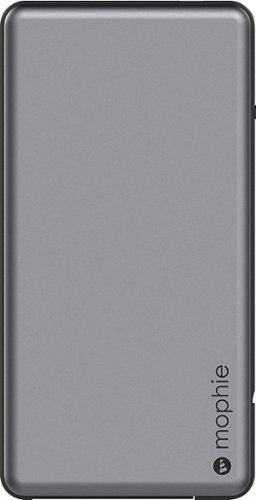  mophie - Powerstation Plus 4,000 mAh Portable Charger for Most USB-Enabled Devices - Gray/black
