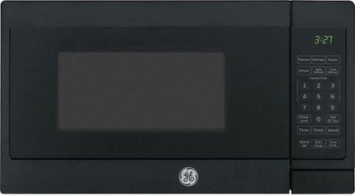 GE - 0.7 Cu. Ft. Compact Microwave - Black on black