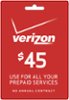 Verizon Prepaid - $45 Prepaid Phone Card-Front_Standard