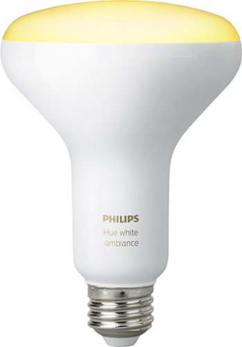  Philips - Hue White Ambiance Dimmable BR30 Wi-Fi Smart LED Bulb - Adjustable White