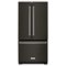 KitchenAid - 22 Cu. Ft. French Door Refrigerator with Interior Water Dispenser - Black Stainless Steel-Front_Standard
