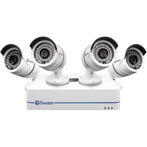 Swann - 8-Channel, 4-Camera Outdoor Wired 720p 2TB DVR Surveillance System-Front_Standard 