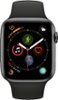 Apple Watch Series 4 (GPS) 44mm Space Gray Aluminum Case with Black Sport Band - Space Gray - (2018)-Front_Standard