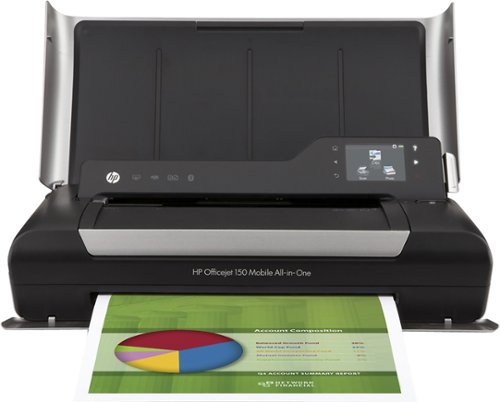  HP - Officejet 150 Mobile Wireless All-In-One Printer - Black/Gray