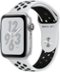 Apple Watch Nike+ Series 4 (GPS) 44mm Silver Aluminum Case with Pure Platinum/Black Nike Sport Band-Left_Standard 