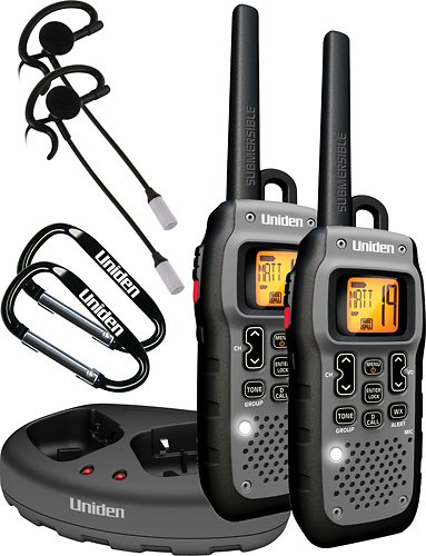  Uniden - 50-Mile, 22-Channel FRS/GMRS 2-Way Radio (Pair) - Silver/Black
