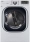 LG - 7.4 Cu. Ft. 14-Cycle Electric Dryer with Steam - White-Front_Standard 