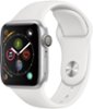 Apple Watch Series 4 (GPS) 40mm Silver Aluminum Case with White Sport Band - Silver Aluminum-Left_Standard