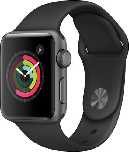  Apple Watch Series 2 42mm Space Gray Aluminum Case Black Sport Band - Space Gray Aluminum