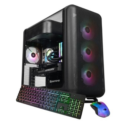 iBUYPOWER - X50 Gaming Desktop PC - AMD Ryzen 7 9800X3D, NVIDIA GeForce RTX 5070Ti 16GB, 32GB DDR5 RGB RAM, 2TB SSD - Black-Front_Standard 
