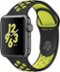 Apple Watch Nike+ 38mm Space Gray Aluminum Case Black/Volt Nike Sport Band - Space Gray - (2015)-Front_Standard