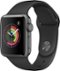 Apple Watch Series 2 38mm Space Gray Aluminum Case Black Sport Band - Space Gray - (2016)-Front_Standard