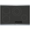 Bosch - 800 Series 30" Built-In Electric Cooktop with 4 elements and Stainless Steel Frame - Black/Silver-Angle_Standard 