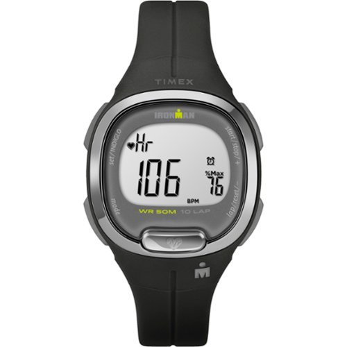Timex - IRONMAN Transit+ Watch with Activity Tracking & Heart Rate 33mm - Black/Silver-Tone-Front_Standard 