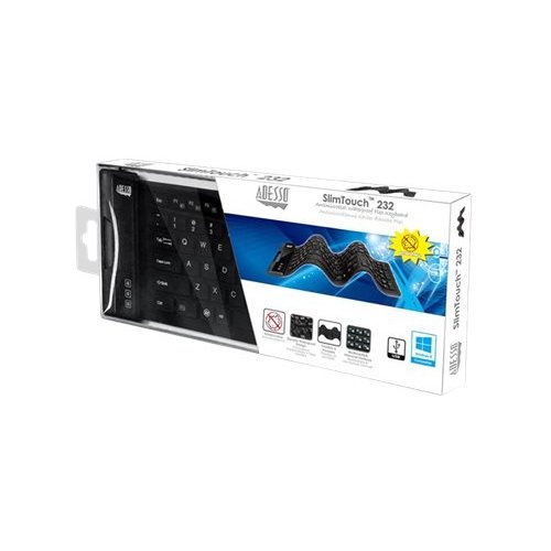Adesso SlimTouch AKB-232UB Full-size Wired Membrane Keyboard - Black WHERE TO BUY