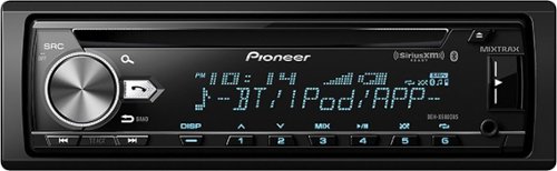  Pioneer - In-Dash CD/DM Receiver - Built-in Bluetooth - Satellite Radio-ready with Detachable Faceplate - Black