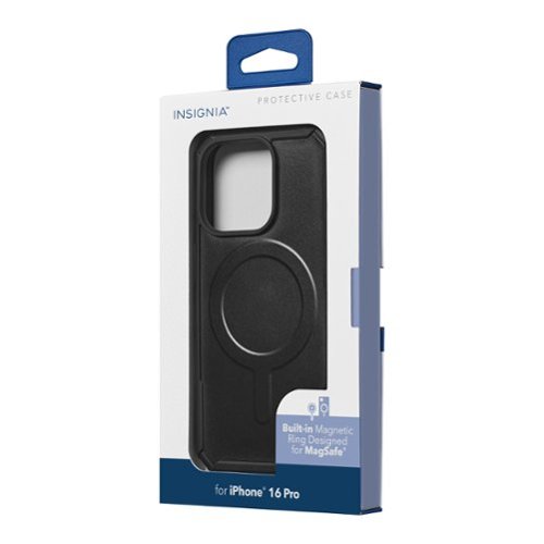Insignia™ Protective Case with Built-In MagSafe Ring for iPhone 16 Pro - Black BUY IN EUROPE