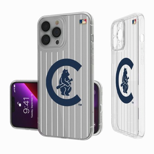 Keyscaper - MLB - Chicago Cubs 1911-1912 Cooperstown Pinstripe iPhone Clear Case - 16e - Multicolor-Front_Standard 