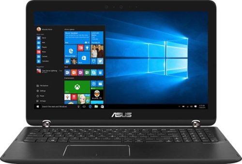  ASUS - Q524UQ 2-in-1 15.6&quot; Touch-Screen Laptop - Intel Core i7 - 12GB Memory - NVIDIA GeForce 940MX - 2TB Hard Drive - Sandblasted black aluminum with gunmetal hinge