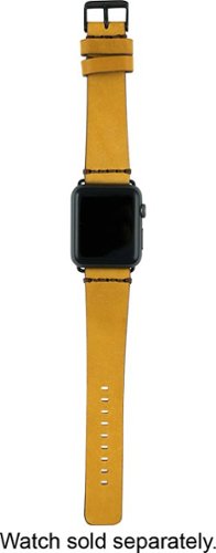  iGearUSA - Leather Watch Strap for Apple Watch ® - Bronze/Buckskin brown