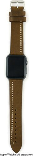  iGearUSA - Leather Watch Strap for Apple Watch ® - Chestnut/cream