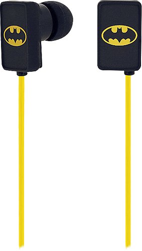  iHip - Batman Earbud Headphones - Black/Yellow