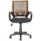 CorLiving - Valetta Upholstered Home Office Chair - Black/Light brown-Front_Standard