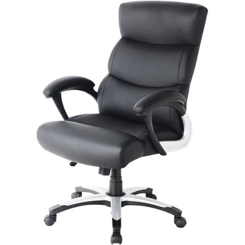  CorLiving - Workspace 5-Pointed Star Nylon Foam Leatherette Chair - Black
