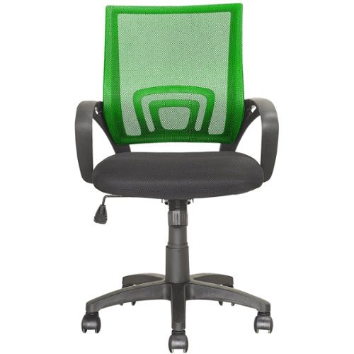 CorLiving - Player Gaming Chair - Black/Light green-Front_Standard 