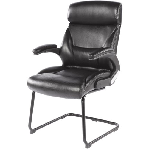  CorLiving™ - Workspace Office Metal Foam Leatherette Chair - Black