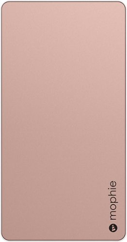  mophie - Powerstation XL 10,000 mAh Portable Charger for Most USB-Enabled Devices - Rose gold