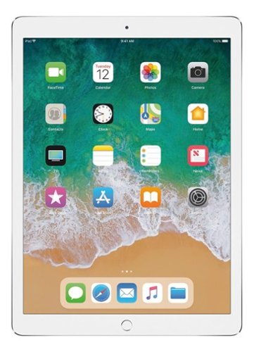 Apple - 12.9-Inch iPad Pro with Wi-Fi + Cellular - 256GB (AT&T) - Silver-Front_Standard 