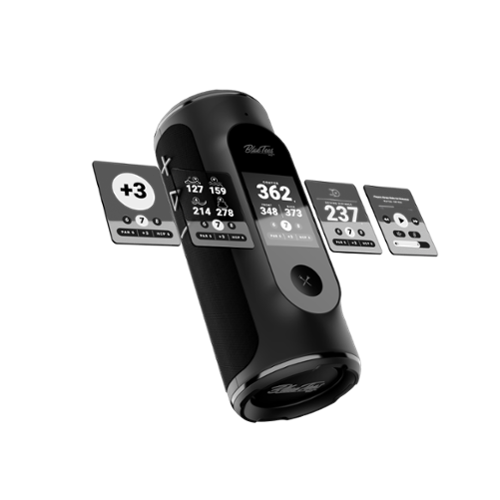 Blue Tees - Player +GPS Golf Portable Bluetooth Speaker with Magnetic Strip and Power Bank - Black