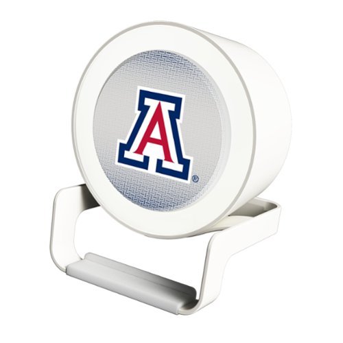 Keyscaper - Arizona Wildcats Linen Print Nightlight Charger & Bluetooth Speaker - White-Front_Standard 