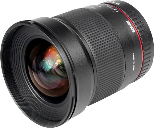  Bower - 24mm f/1.4 Ultra-Fast Wide-Angle Digital Lens for Nikon DSLR Cameras - Black
